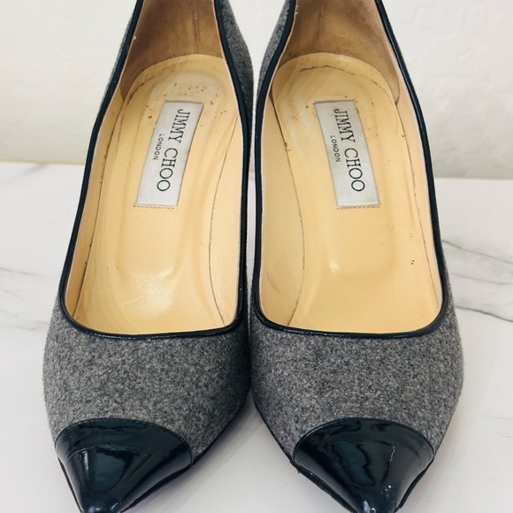 Jimmy Choo Gray and Black Heels - Picture 3 of 7
